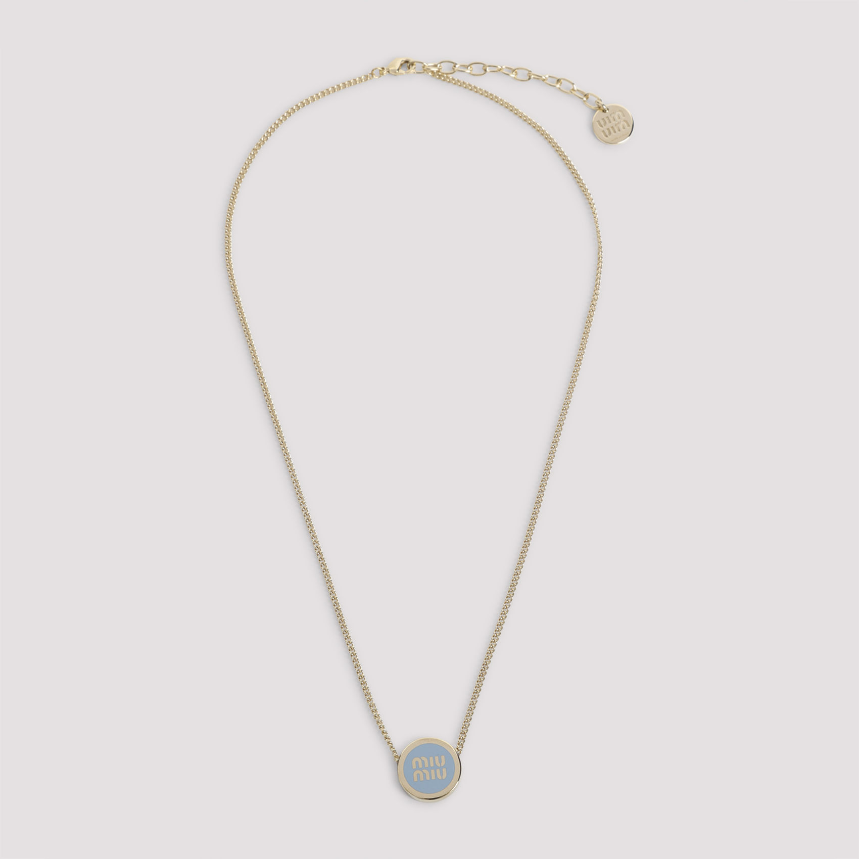Miu Miu Miu Miu Brass Necklace Blue Jewellery - Women　ミュウミュウ ブラス ネックレス ブルー ジュエリー - レディース