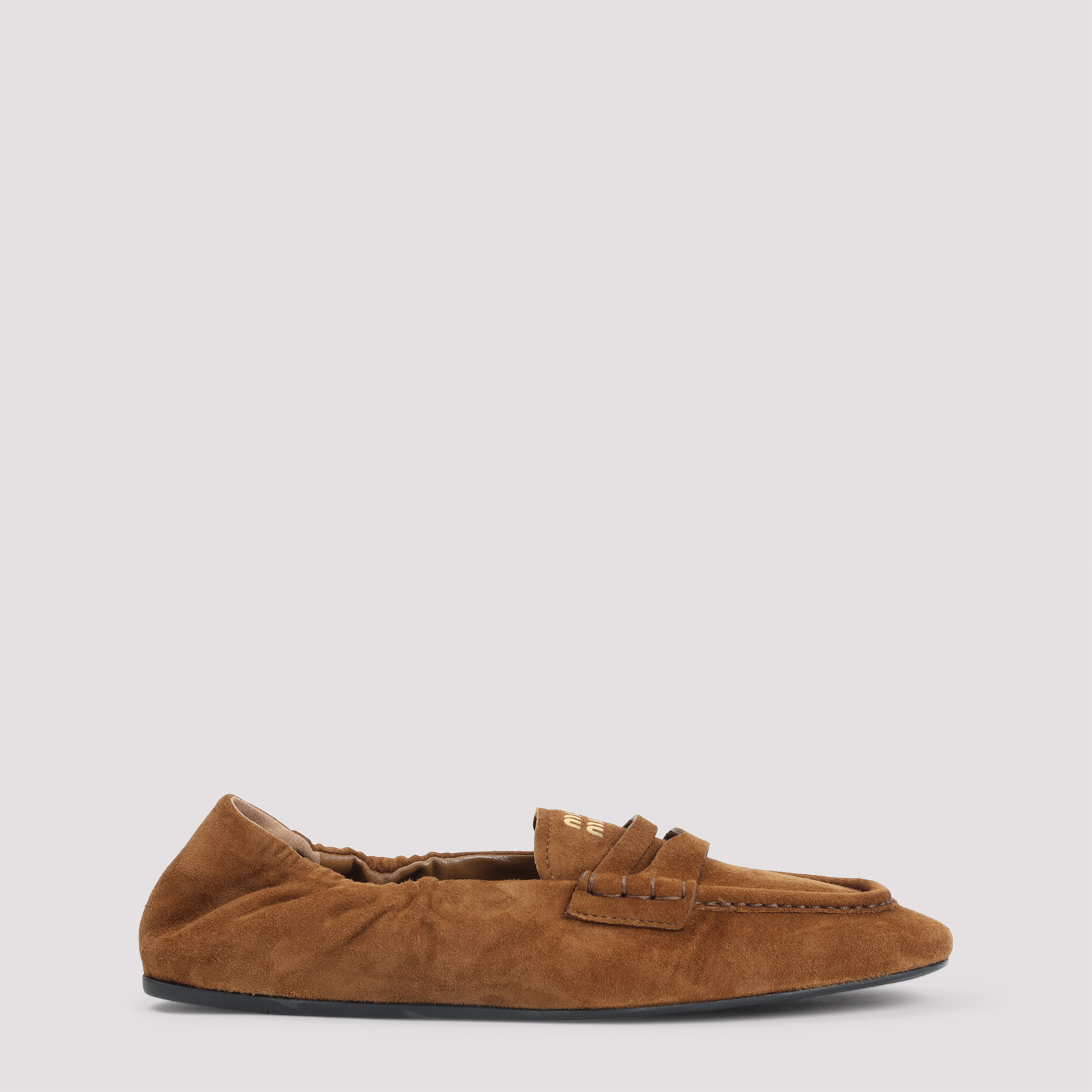 Miu Miu Women's Brown Mocassini Lamb Leather Shoe