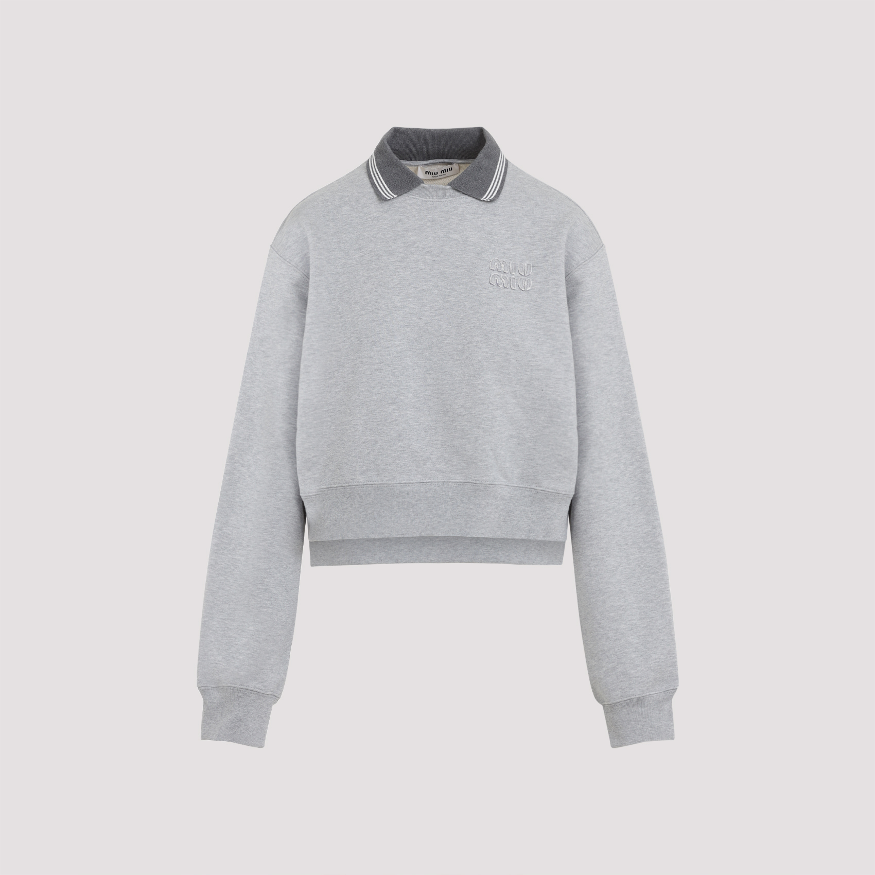 Miu Miu Women's Grey Sweatshirt Cotton