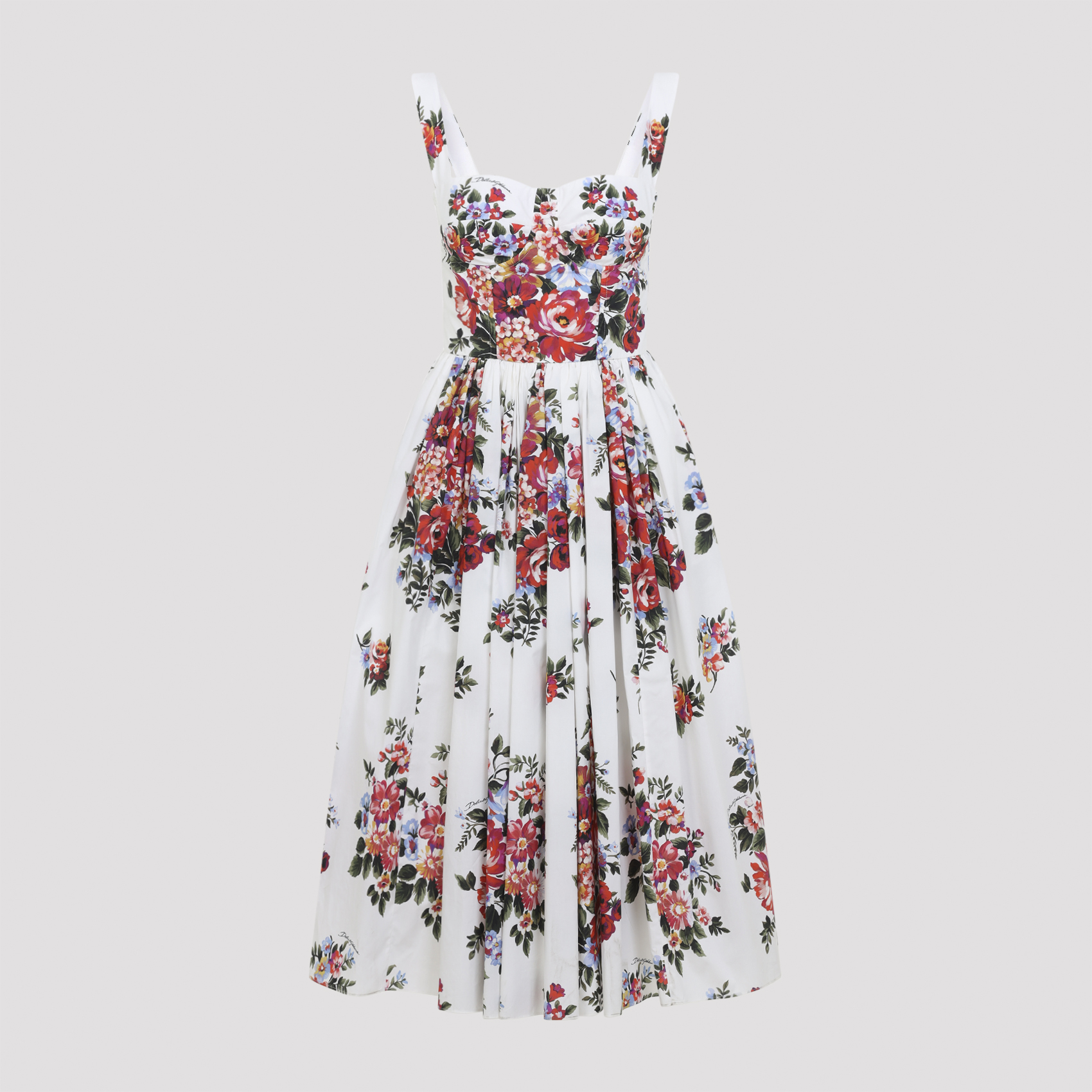 Dolce & Gabbana Women's Zo Mazz Fiori F Bianco Dress Cotton