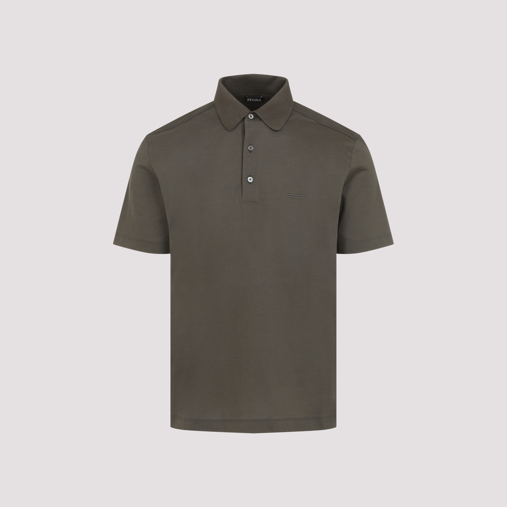 Zegna Men's Grey Cotton Polo