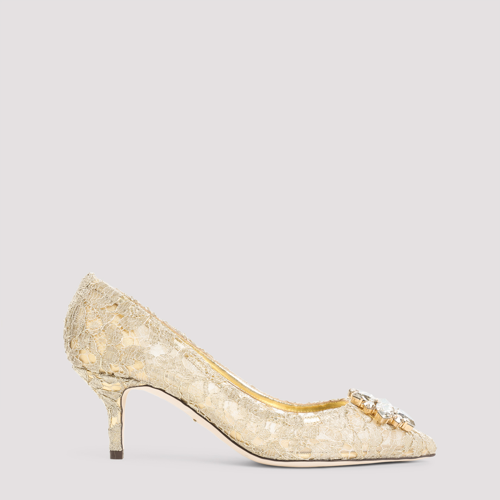 Dolce & Gabbana Women's Metallic Lace Pumps Shoe