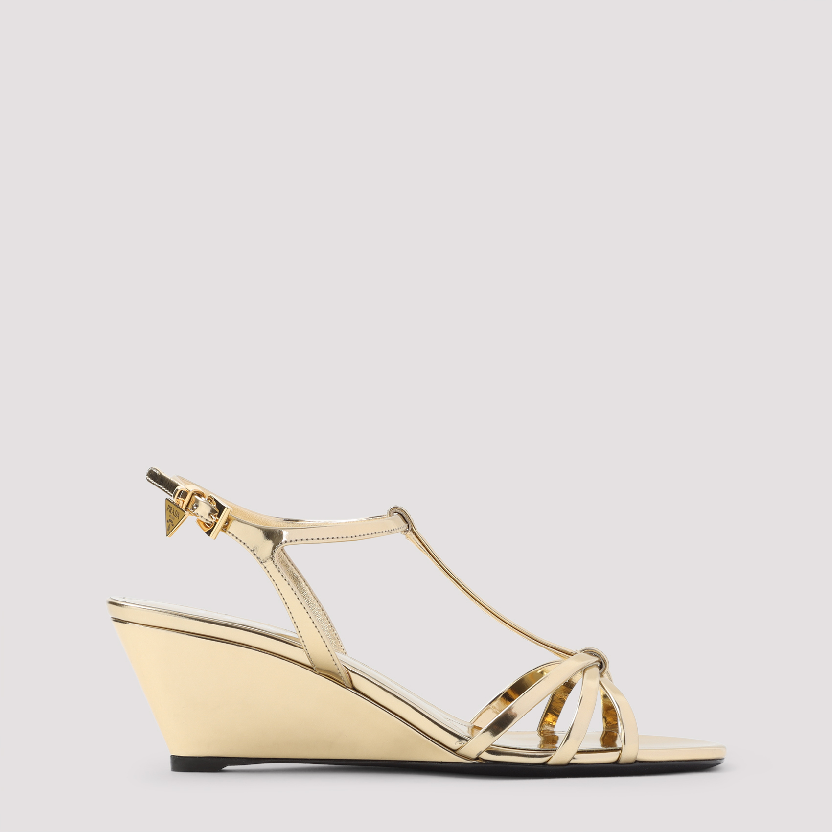Prada Women's Metallic Sandals Calf Leather