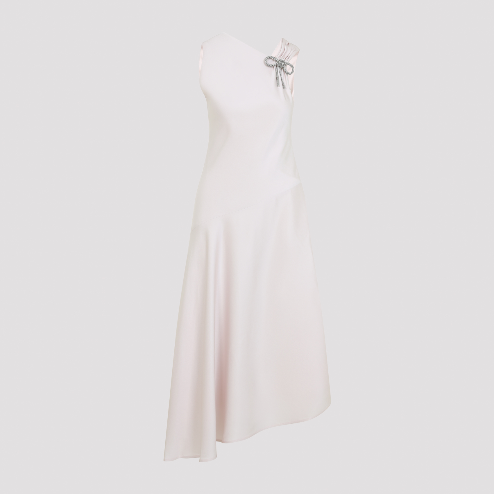 Jil Sander Women's Pink & Purple Asymmetric Dress With Diagonal Cut Acetate Viscose