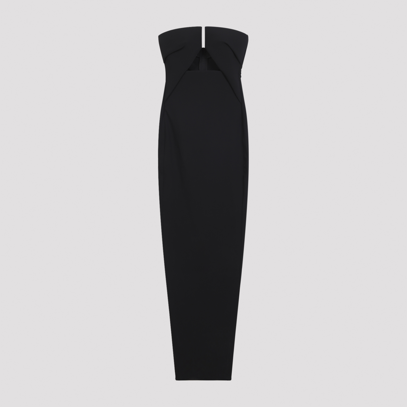 Rick Owens Women's Black Prong Gown Long Dress Viscose Acetate Elastane